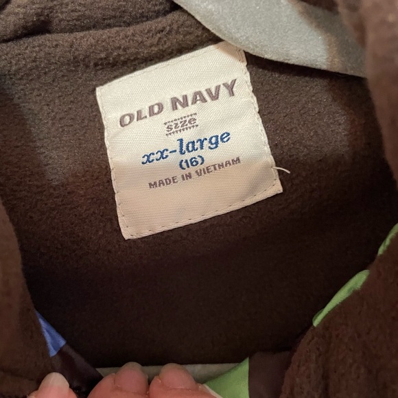 Old Navy Girls XXL 16 full zip Hearts print puffer Vest fleece lined new w tag - Picture 4 of 8